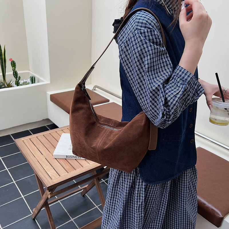 Melard Suede Dumpling for Women 2025 New Simple Large Capacity Shoulder Crossbody Bag ddmymoon