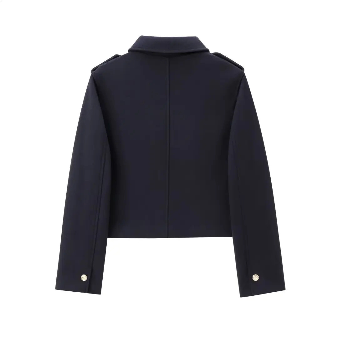 Autumn Casual And Fashionable Womens Clothing European And American Style Simple And Versatile Shoulder Patch Top Jacket 250804