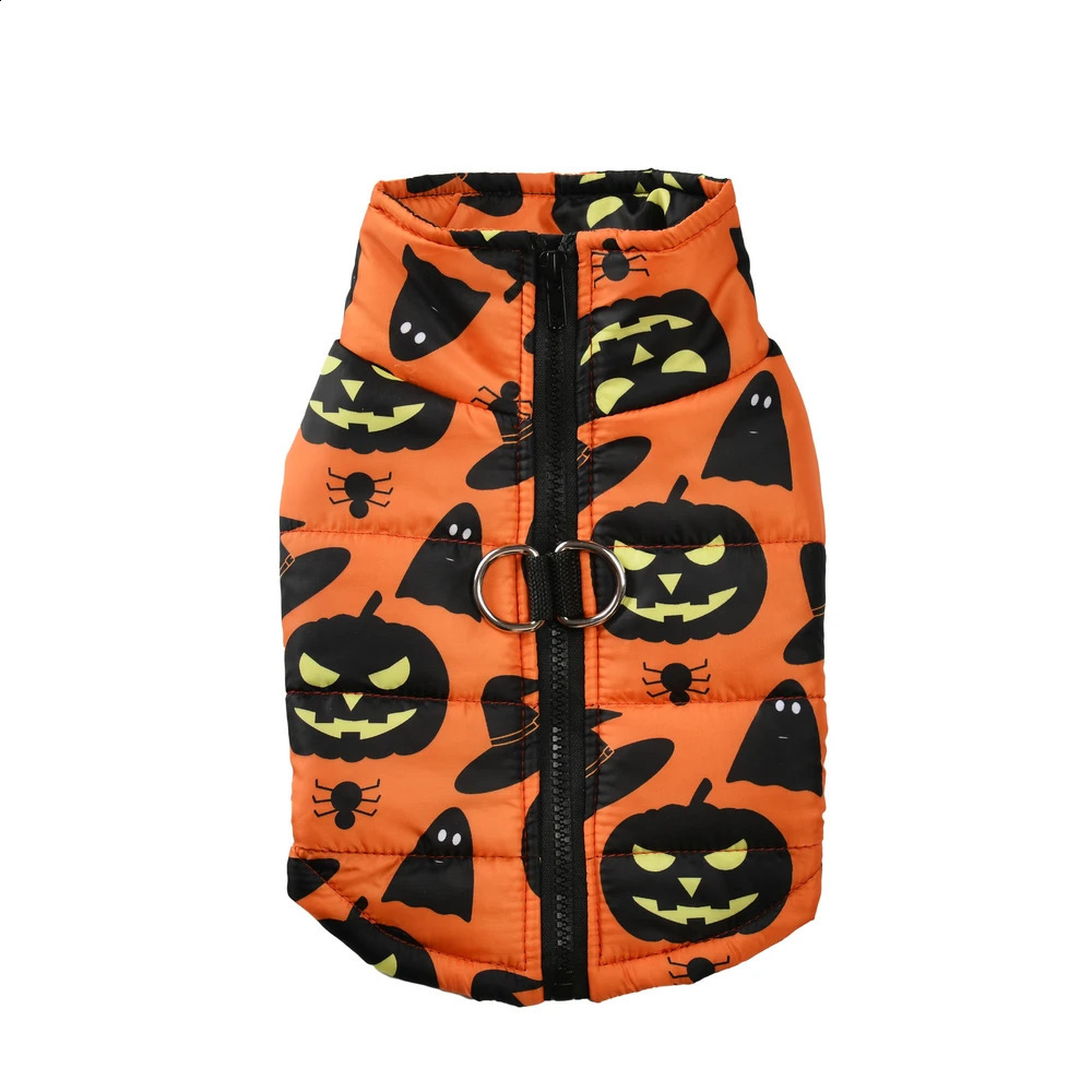 Halloween Dog Clothes Winter Warm Puppy Vest Jacket For Small Dogs Cats Outdoor Waterproof Pet Coat Chihuahua Costume Apparel 250806