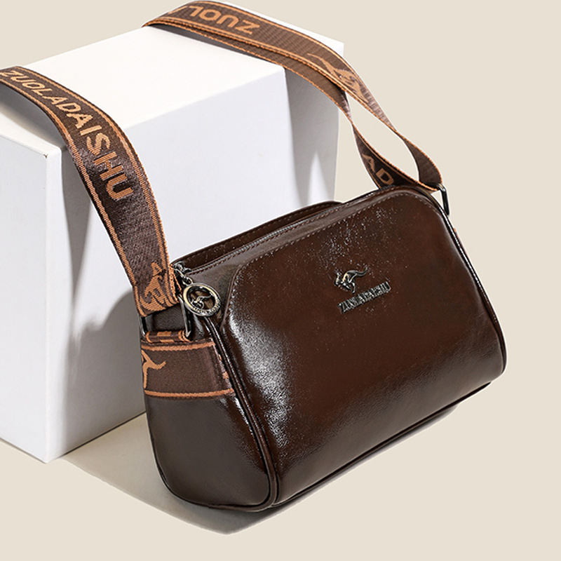 Three-Layer Large Capacity Pillow New Simple Versatile Middle-Aged Women's Multi-Compartment Single Shoulder Crossbody Bag ddmymoon