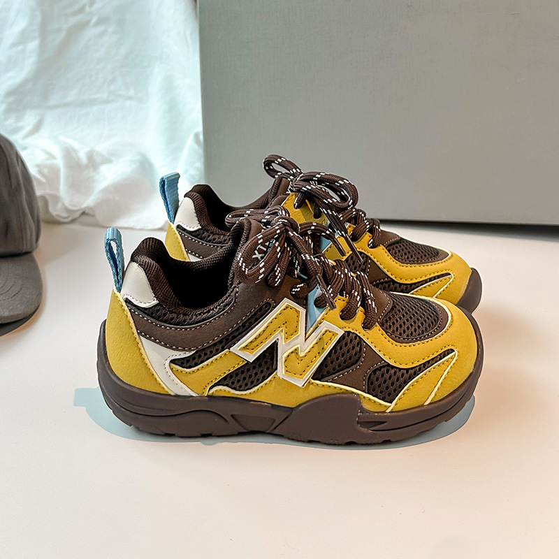 Childrens Sports Spring And Autumn Styles Girls Skate Casual Boys Breathable Double Mesh Military Training Shoes XJ260303