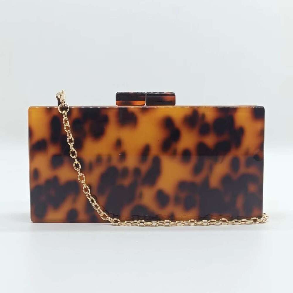 2022 Summer Evening Amber Color Trendy Acrylic Shoulder Chain Bag for Women