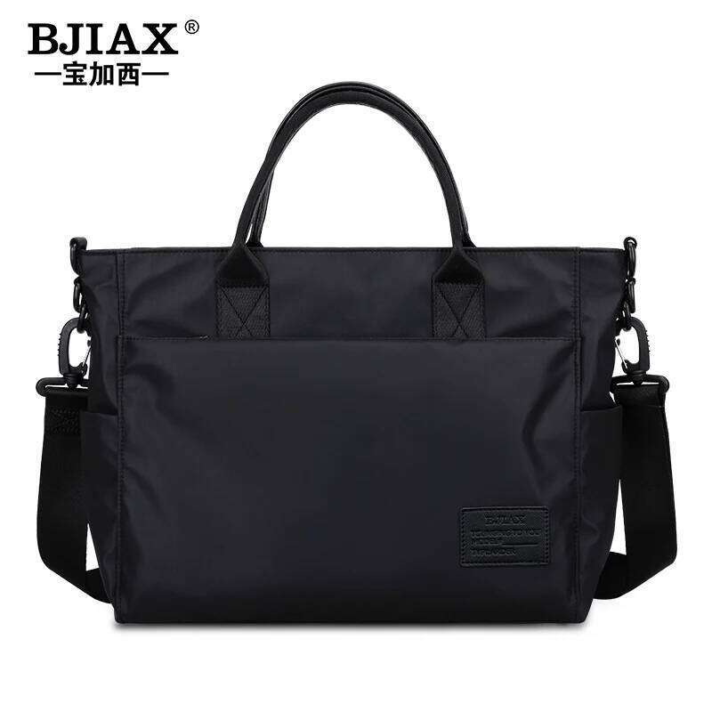 Japanese Style Briefcase Casual Men's Business Nylon Cloth Office Computer Waterproof Shoulder Crossbody Bag Waist Pack