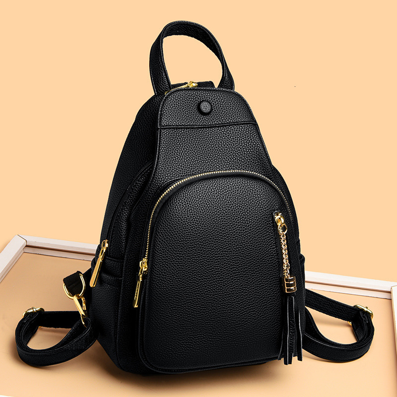 Women Chest Bag New Fashion Soft Leather Casual Ladies College Style Small Backpack ddmymoon