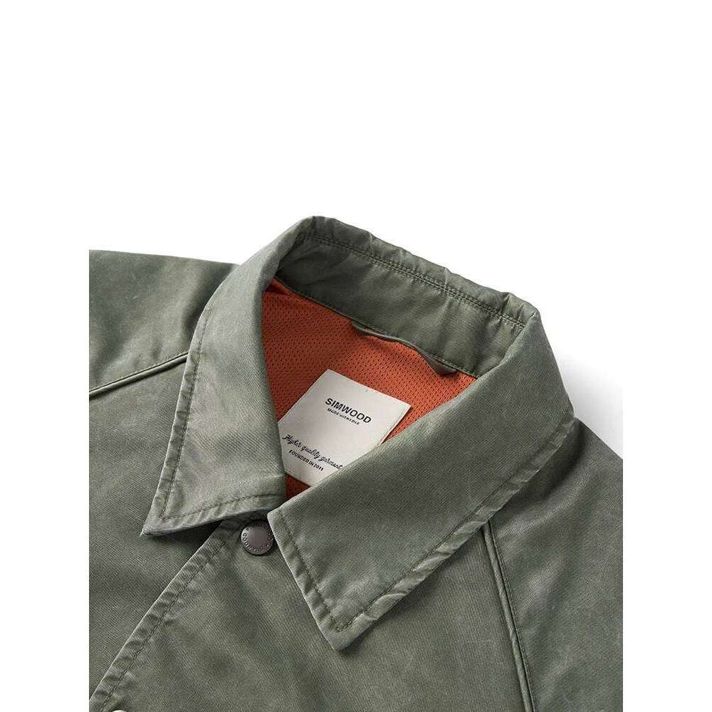 Designer Clothing 2025 SIMWOOD 2025 Autumn New Oversize Washed Vintage Men Letter Embroidery Plus Size Jackets Brand Clothing