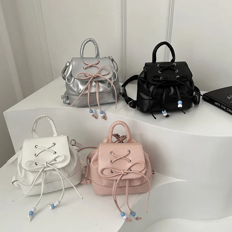 Ladies Bow Casual Bag Versatile Backpack 250811