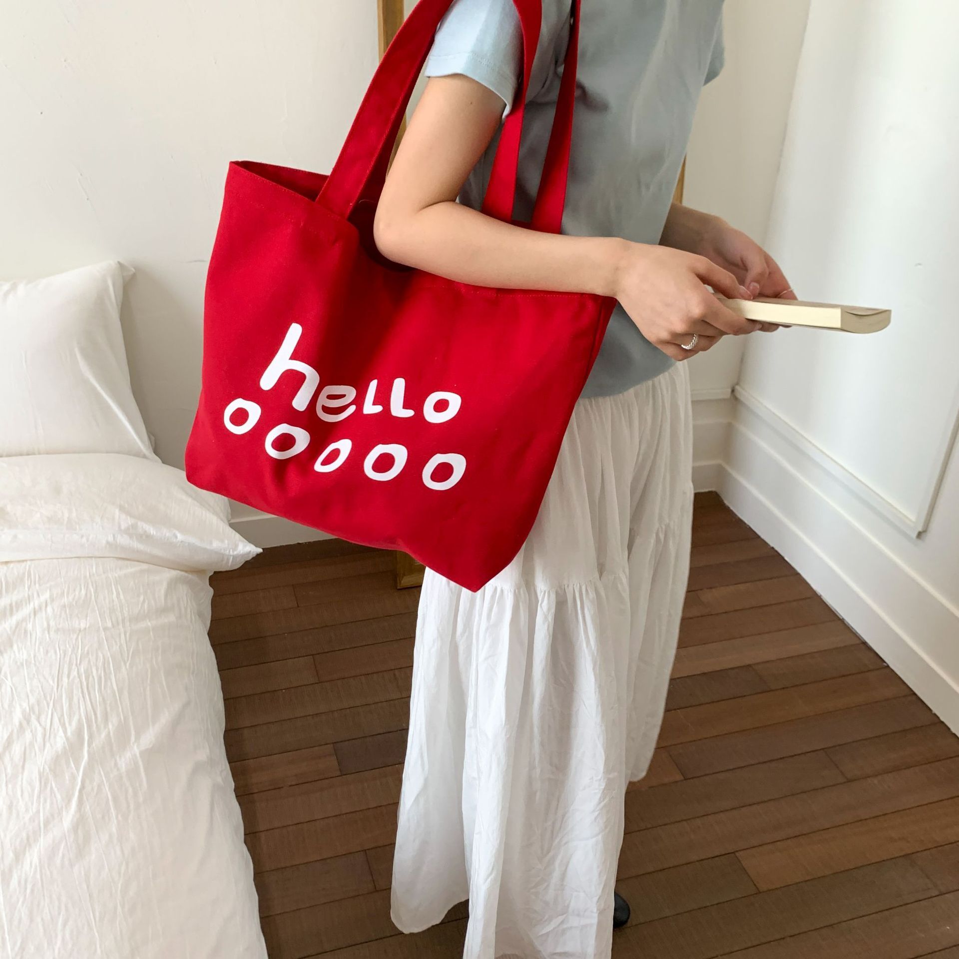 Large Capacity Canvas Shopping 2025 New Trendy Fashionable Versatile Shoulder College Student Commuter Tote Bag for Women ddmymoon