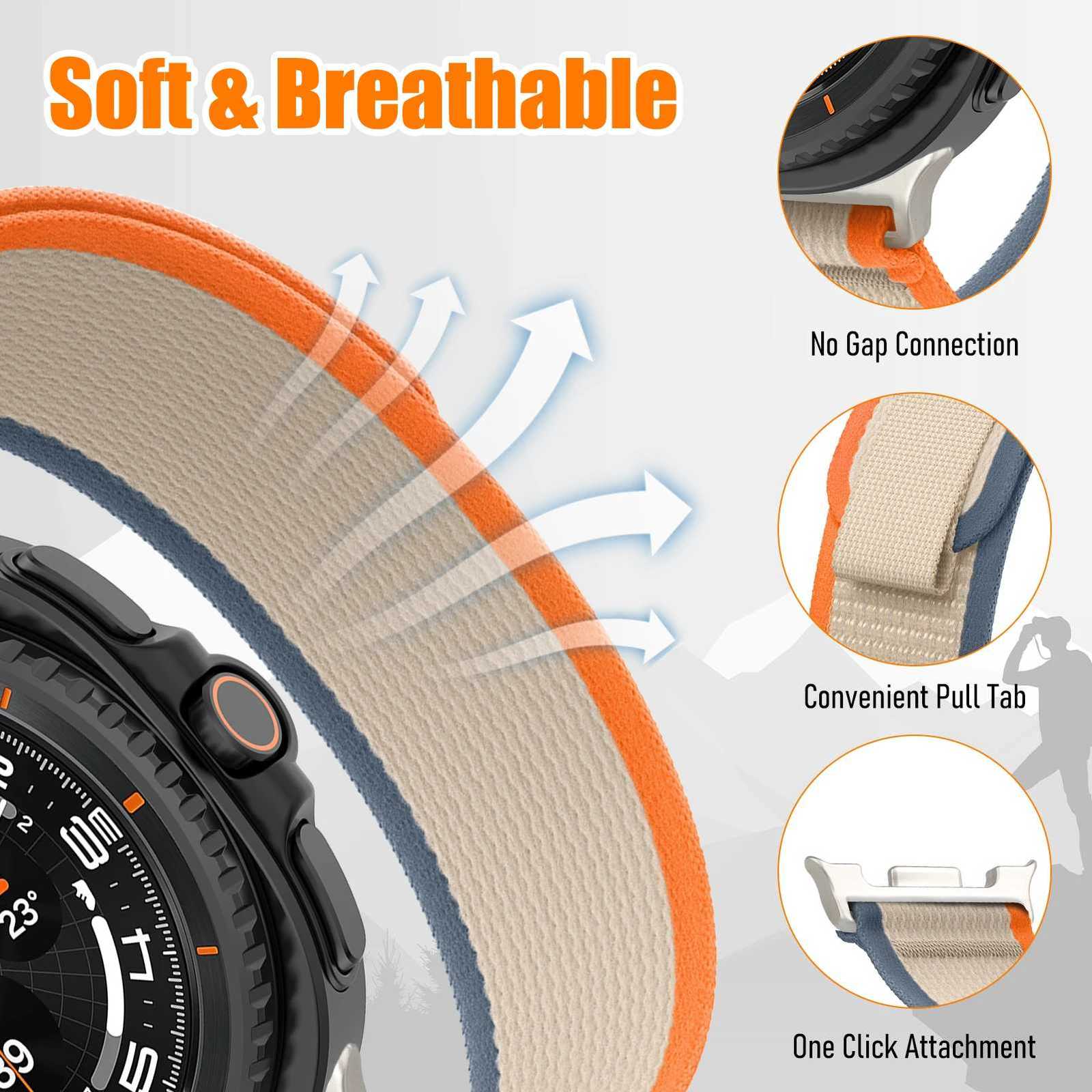 Trail Loop Band For Samsung Galaxy Watch 8 44mm 40mm Bracelet Correa Pulseira Galaxy Watch 8 Classic 46mm Sport Nylon Strap W250811