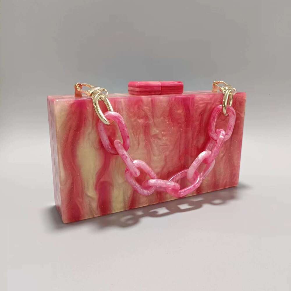 Women's New Starry Sky Acrylic Evening Single Shoulder Crossbody Wedding Banquet Clutch Chain Bag