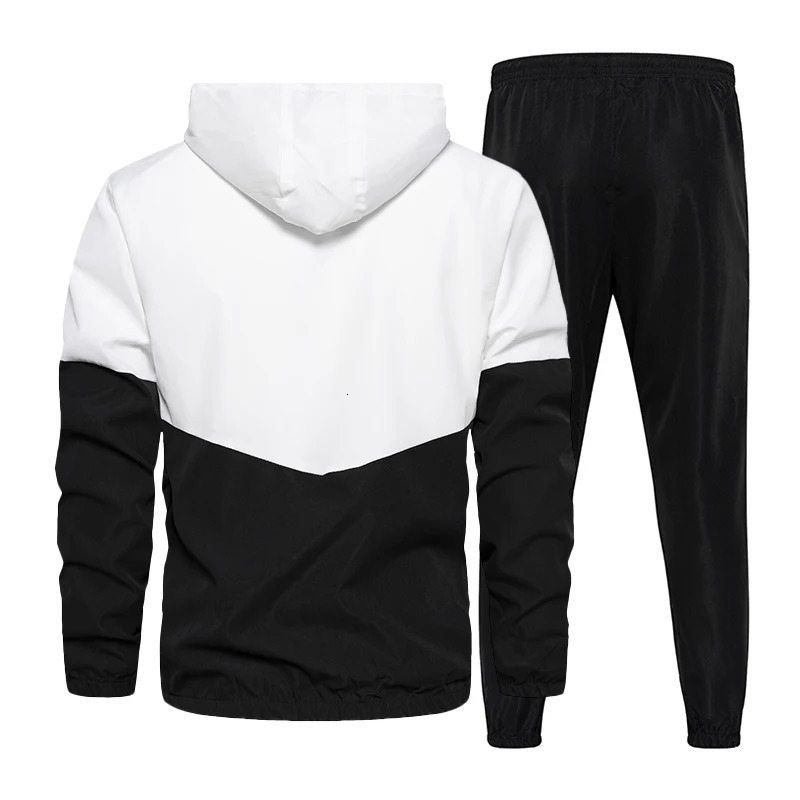 Spring Autumn Men Tracksuit Casual Set Mens Joggers Hooded Sportswear Jackets Pants 2 Piece Sets Hip Hop Running Sports Suit 250811