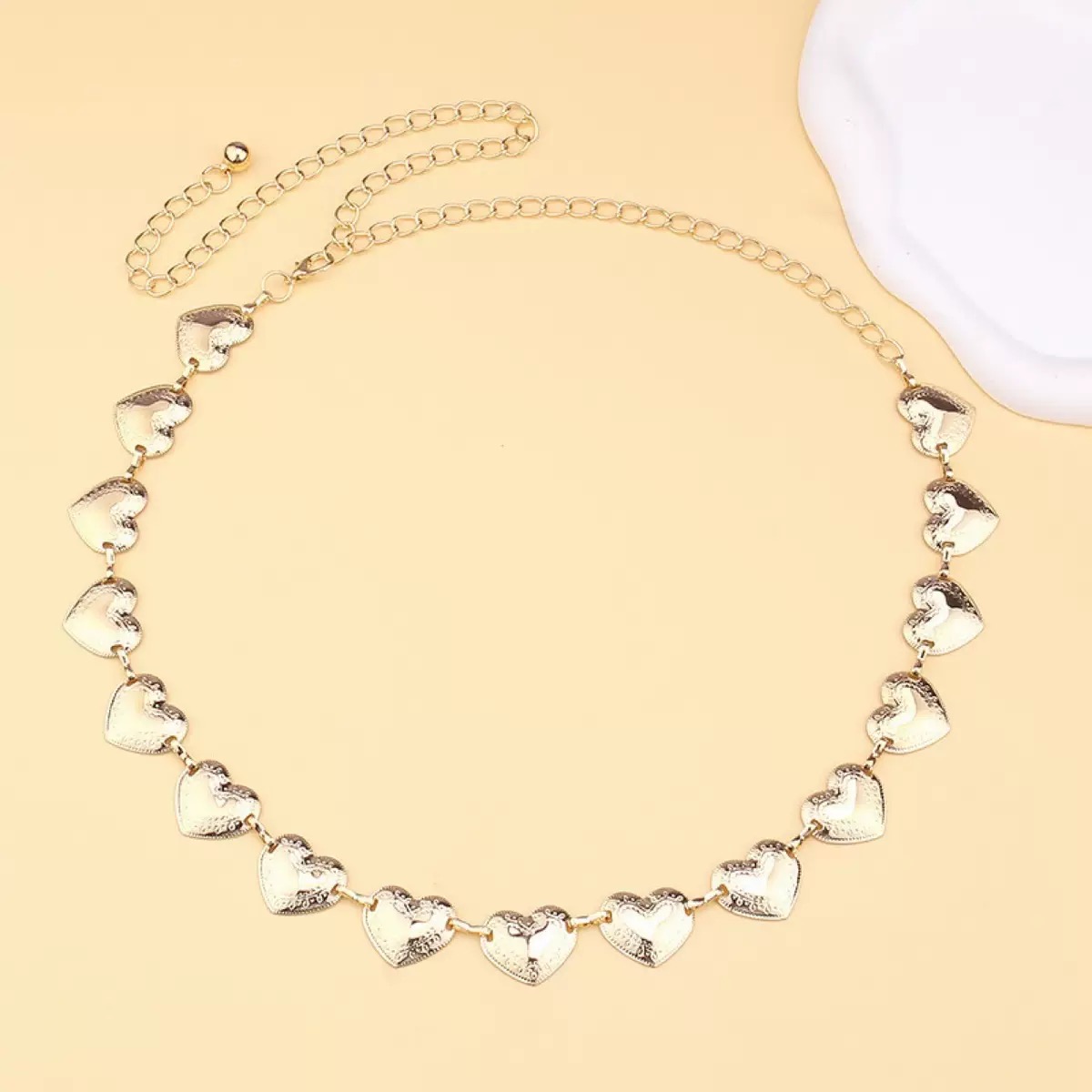 Women's Heart-Shaped Tassel Waist Chain Belt Decorative Metal Body Jewelry