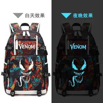 Venom Fashion 3D Printing Laptop Backpack Men Women Travel Bags Casual USB Charging Knapsack Schoolbag Venom Oxford Backpacks S2508011