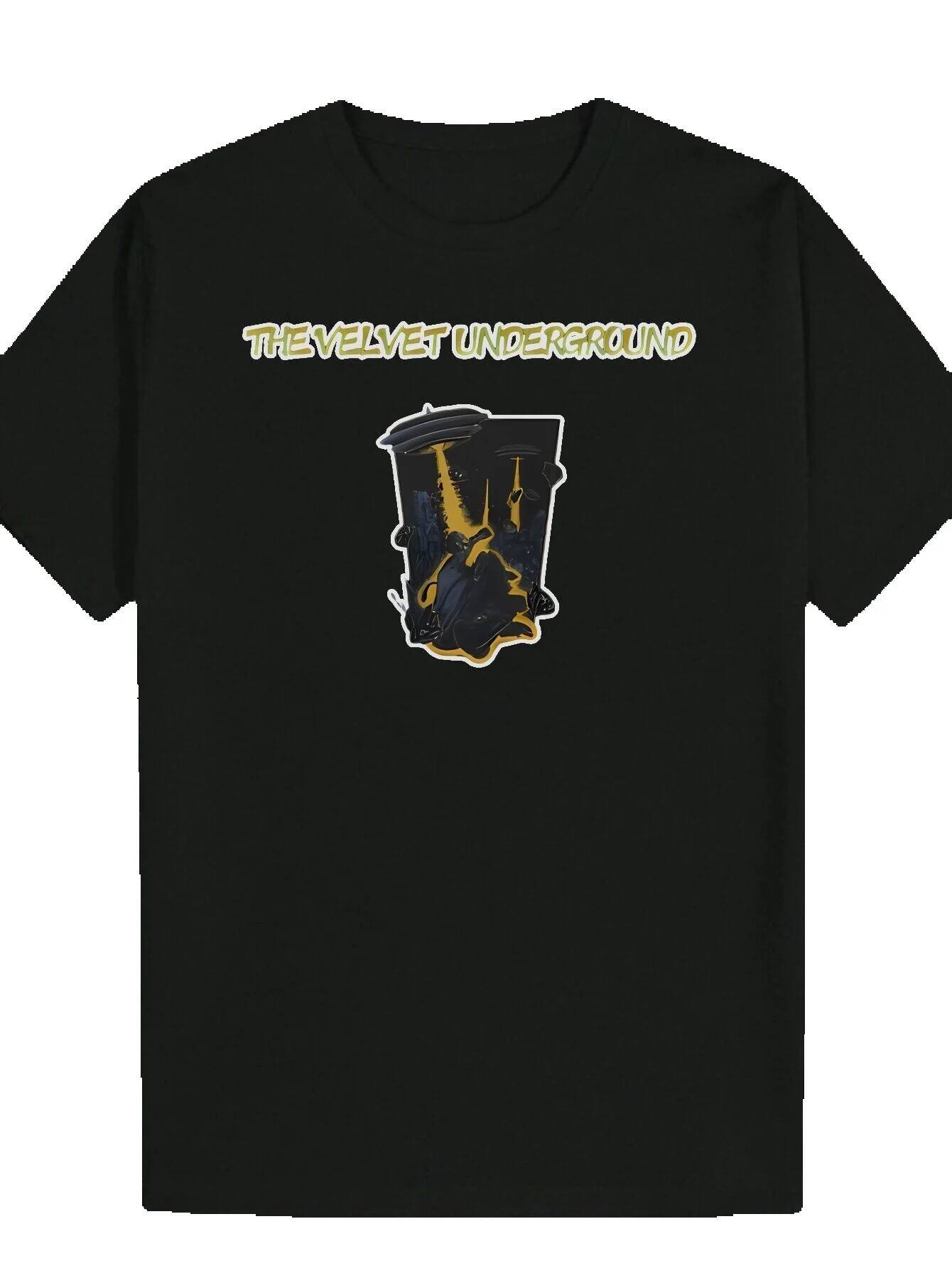 Round Neck Polyester with 'THE VEET UNDERUNDER' Pattern Design, Regular Fit, Short Sleeve, Patterned, Suitable for Men's Summer Casual 