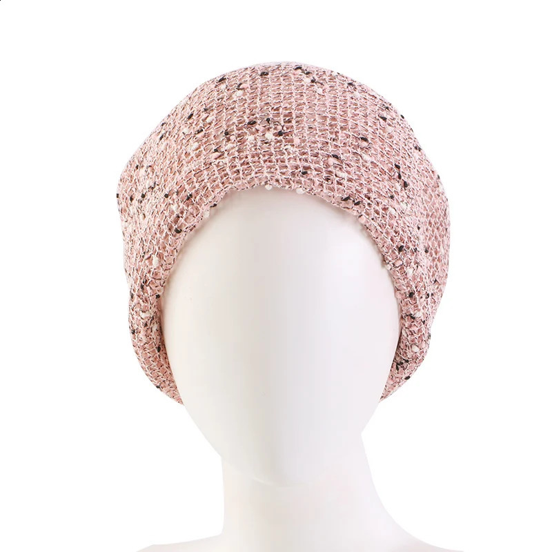 Women Double Used Beanies Caps Cotton mesh Summer Cap Thin Skullies Casual Bonnet Outdoor Hats Scarf Cap Girls Gorros 250805