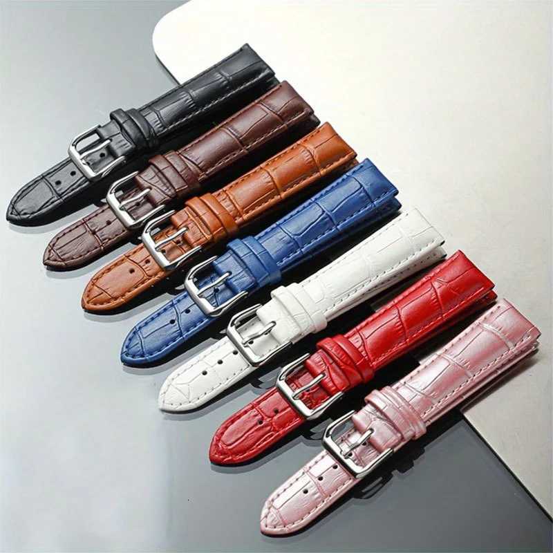 Leather Cowhide Watch Band for Womens Watch Chain- Bamboo Knot Pattern Soft Wrist Belt - 12mm-14mm-16mm-18mm-20mm W250811