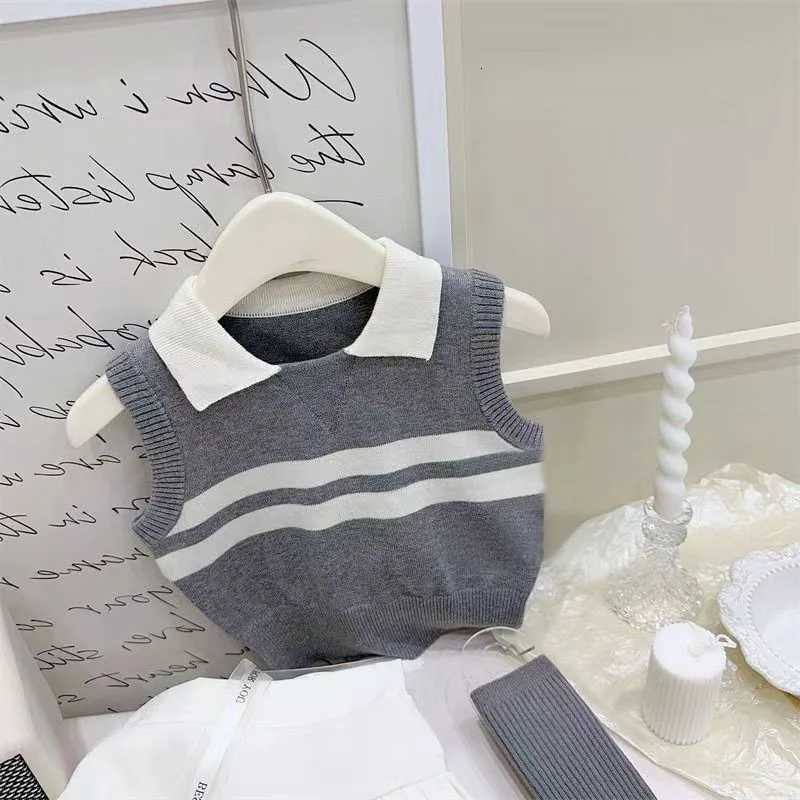 Summer Ins Baby Girls 2PCS Clothes Set Knitted Thin Sleeveless Polo Tank Top Pleated Solid Skirts Suit Kids Girls Outfits Z250811