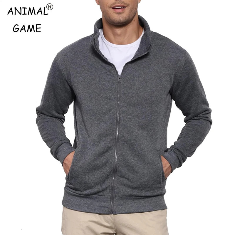 Mens Sweat Jacket Pullover Hoodie Sweatshirt Man Without Hood with Zip Outdoor Sport Lightweight Streetwear M3XL 250729