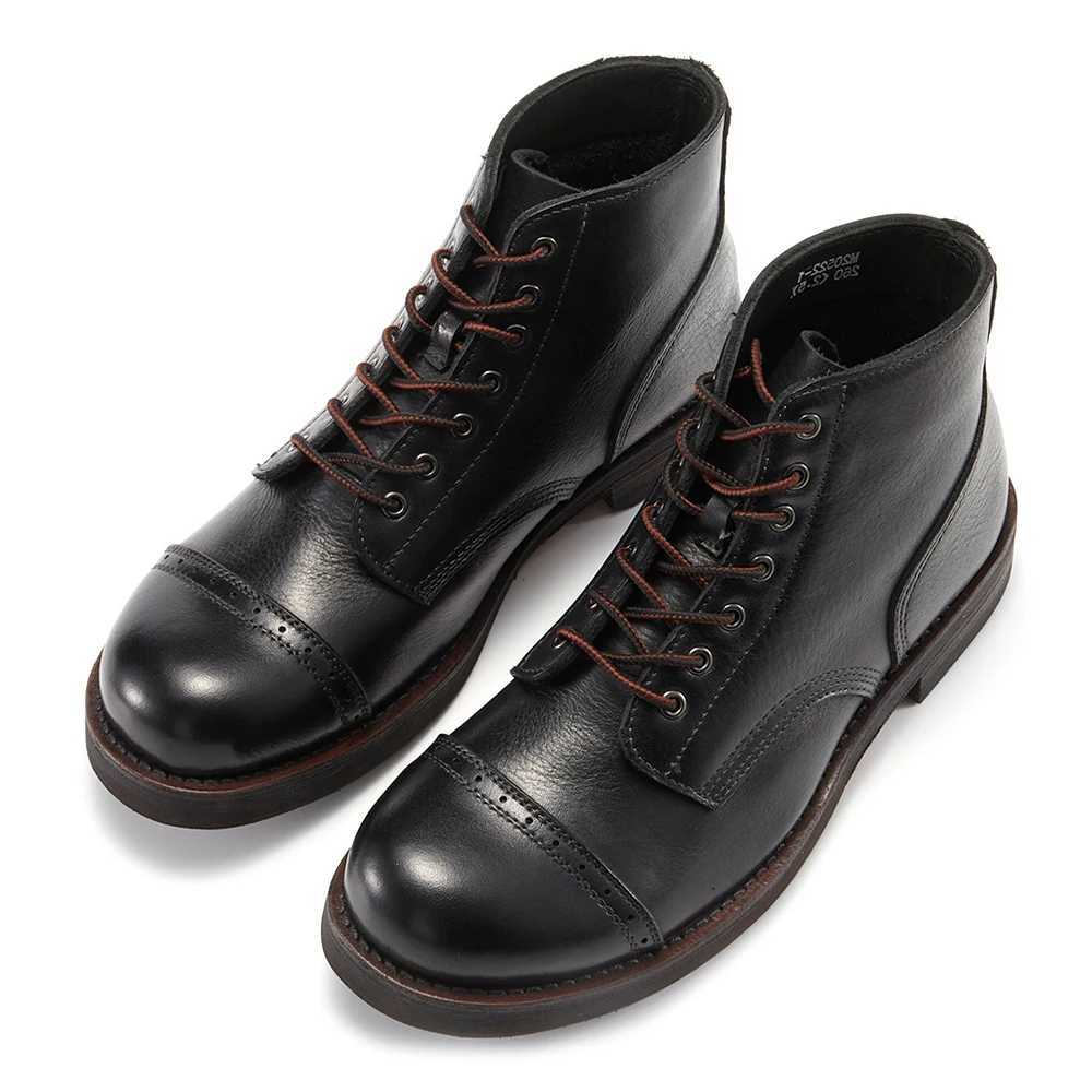 2024 Luxury Classy Handmade Precision Stitch Wear-Resistant Casual Boots Men Genuine Leather Shoes Combat Boots W250811