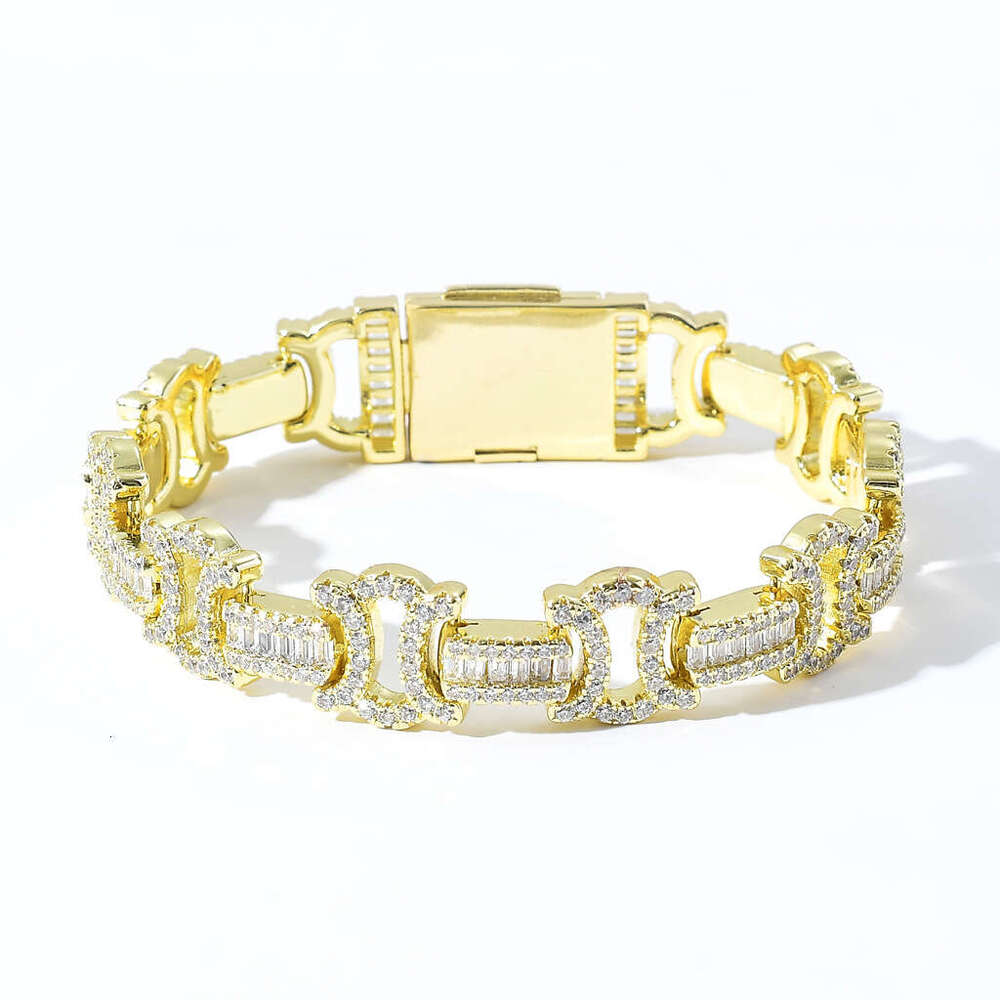 Necklace Bowknot Chain Square Round Mixed Zircon Personality Trendy Men's Hip-Hop Bracelet