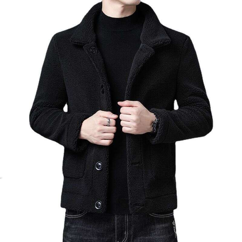 Men's Clothing New Style Fur Double Sided Sheep Shearling Thick Warm Version Of The Granular Fleece Men's Jacket