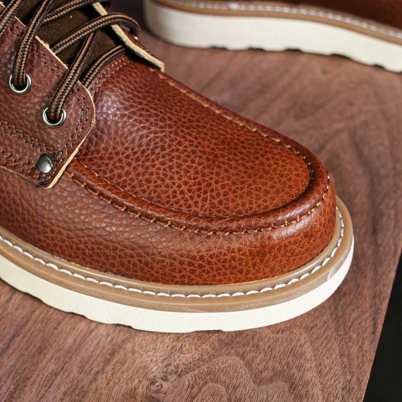 2025 ZFTL Mens Boots Cowhide Thick-soled Retro British Outdoor Tooling Shoes Ankle Boots Male Casual Lace-up Boots W250811