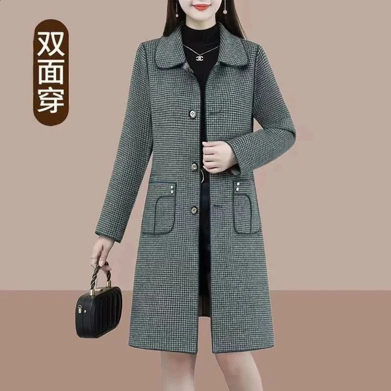 Fashion Large Lapel Loose Ladies Outerwear Comfortable Temperament Female Wool Jacket Autumn Winter Women Woolen Coat 250805