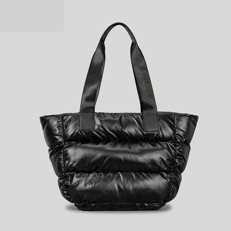 designer leisure Bags Soft Filled Down Women's Large Capacity Lightweight Space Cotton Shoulder Messenger Bag Simple Handbag