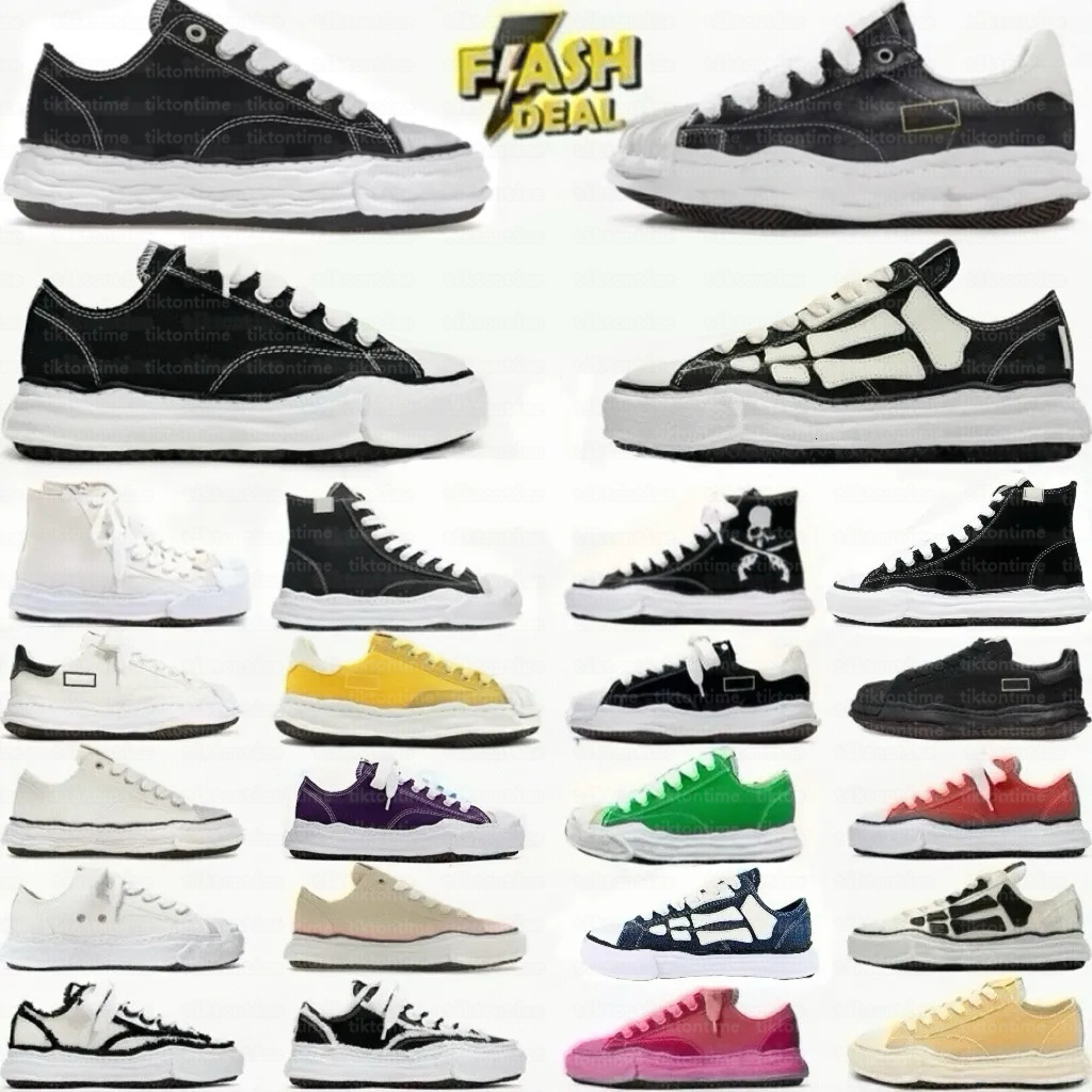 Designer shoes MasonsS Miharas Mens Womens Dissolved Shoes thick soled Casual shoes Black and White OG Canvas Shoes Luxury Outdoors tennis espadrille Shoes 35-45
