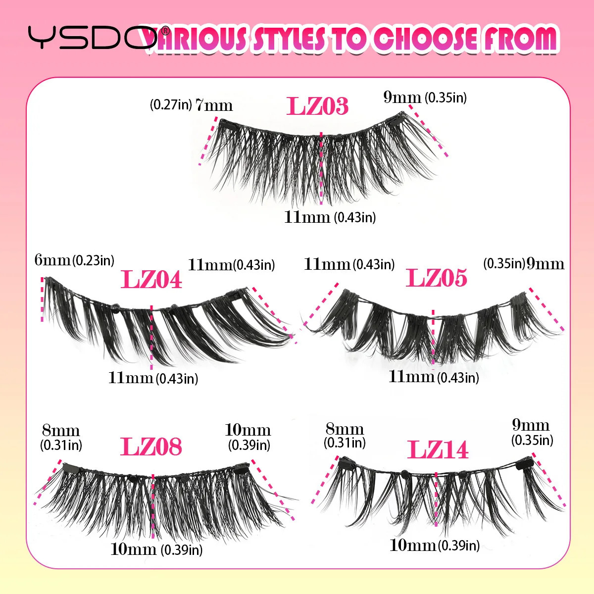 YSDO Magnetic Eyelashes Reusable Winged Magnetic 3D Mink lashes Long-Lasting No Glue Needed False Eyelashes with Tweezer Makeup 250805