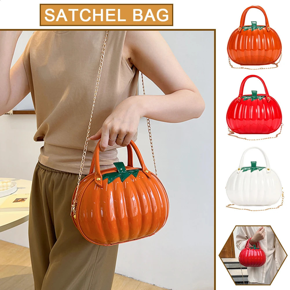 Women Pumpkin Shape Handbag Versatile Creative Shoulder Bag Fashion Cute Multifunctional Waterproof Halloween Handbag 250807