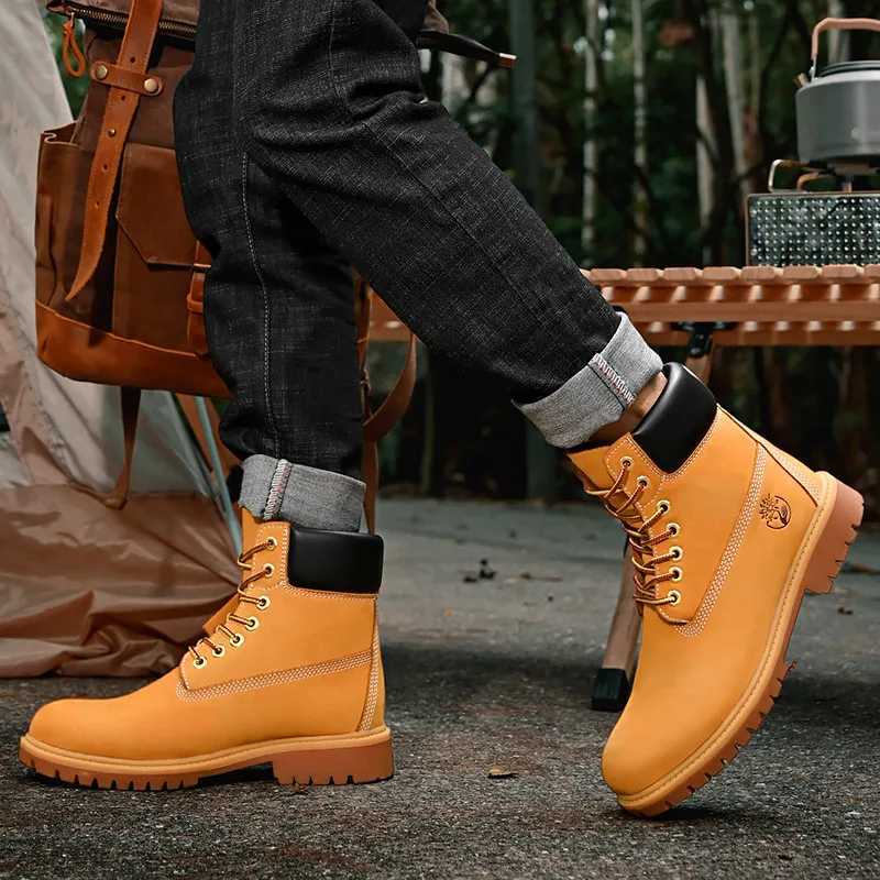 Classic High-Top Wear-Resistant Outdoor Boots Cross-Border Large Size Outdoor Mens Shoes Couple British Work Shoes W250811
