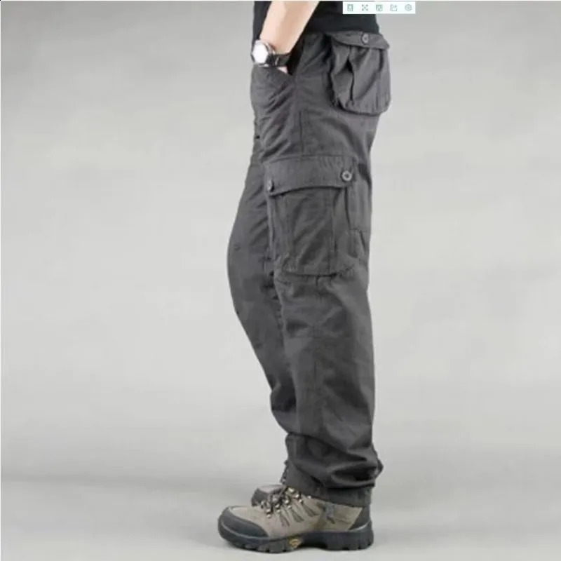 2025 Tactical Cargo Pants Men Cotton Overalls Outdoor Work Trousers Big Size Hombre Clothing Camo Hiking Multiple pockets 250729