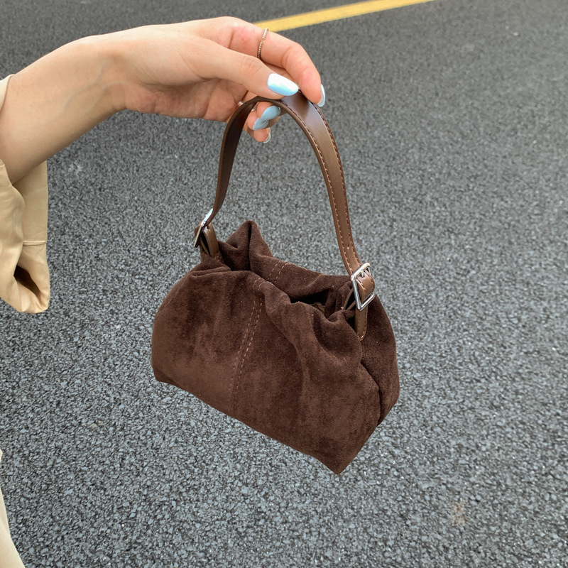 Suede Bucket Niche Crossbody for Women 2025 New Fashionable Handbag Shoulder Bag ddmymoon