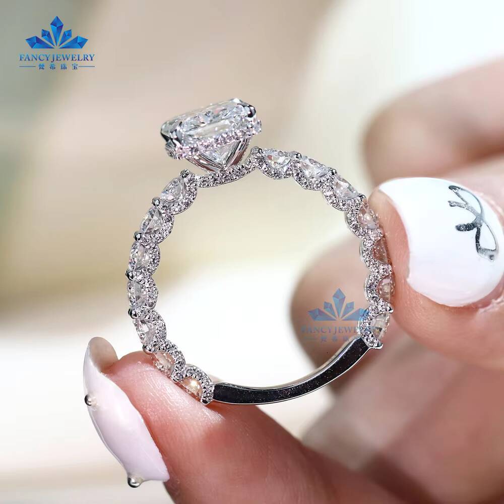 GIA IGI Certified Lab Grown Diamond Ring CVD HPHT 2CT to 5ct Men Women Engagement Wedding Customized Ring 14k 18k Solid Gold