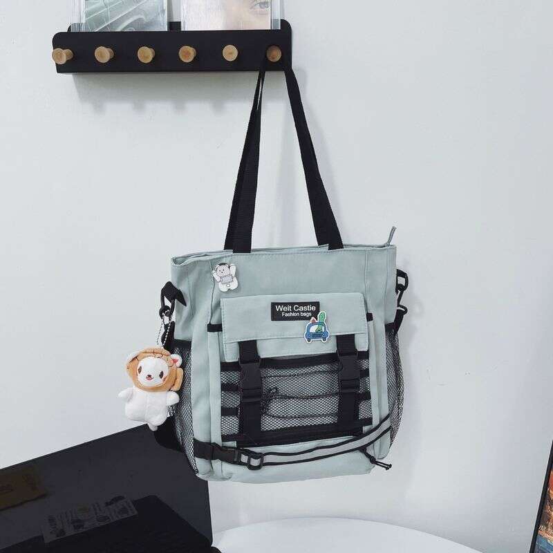 Reflective Workwear Trendy Brand Student Shoulder Men's Backpack Women's Large Capacity Crossbody School Bag