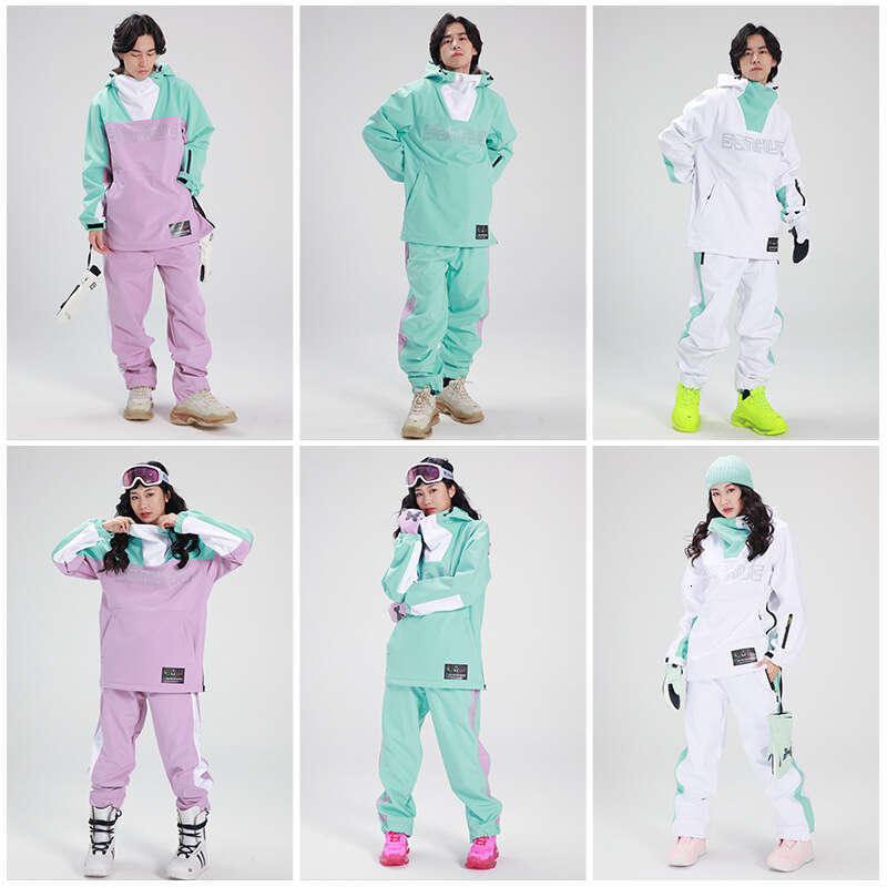 New snowboard suit for men and women couples winter snow field outdoor windproof waterproof fashion thickened warm