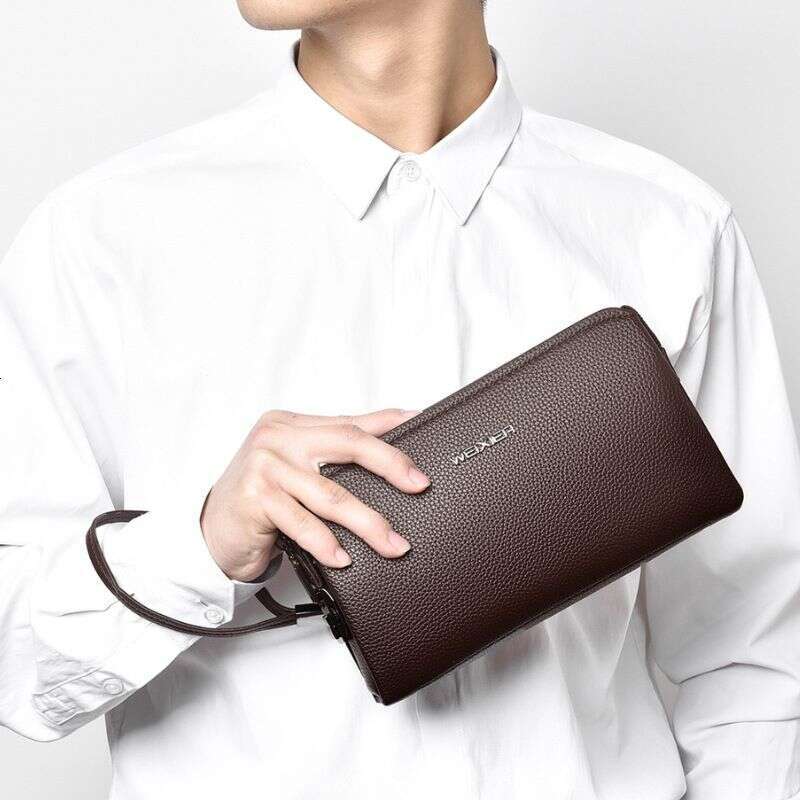 Men's Wallet New High-End Men's Business Solid Color Clutch Bag For Men