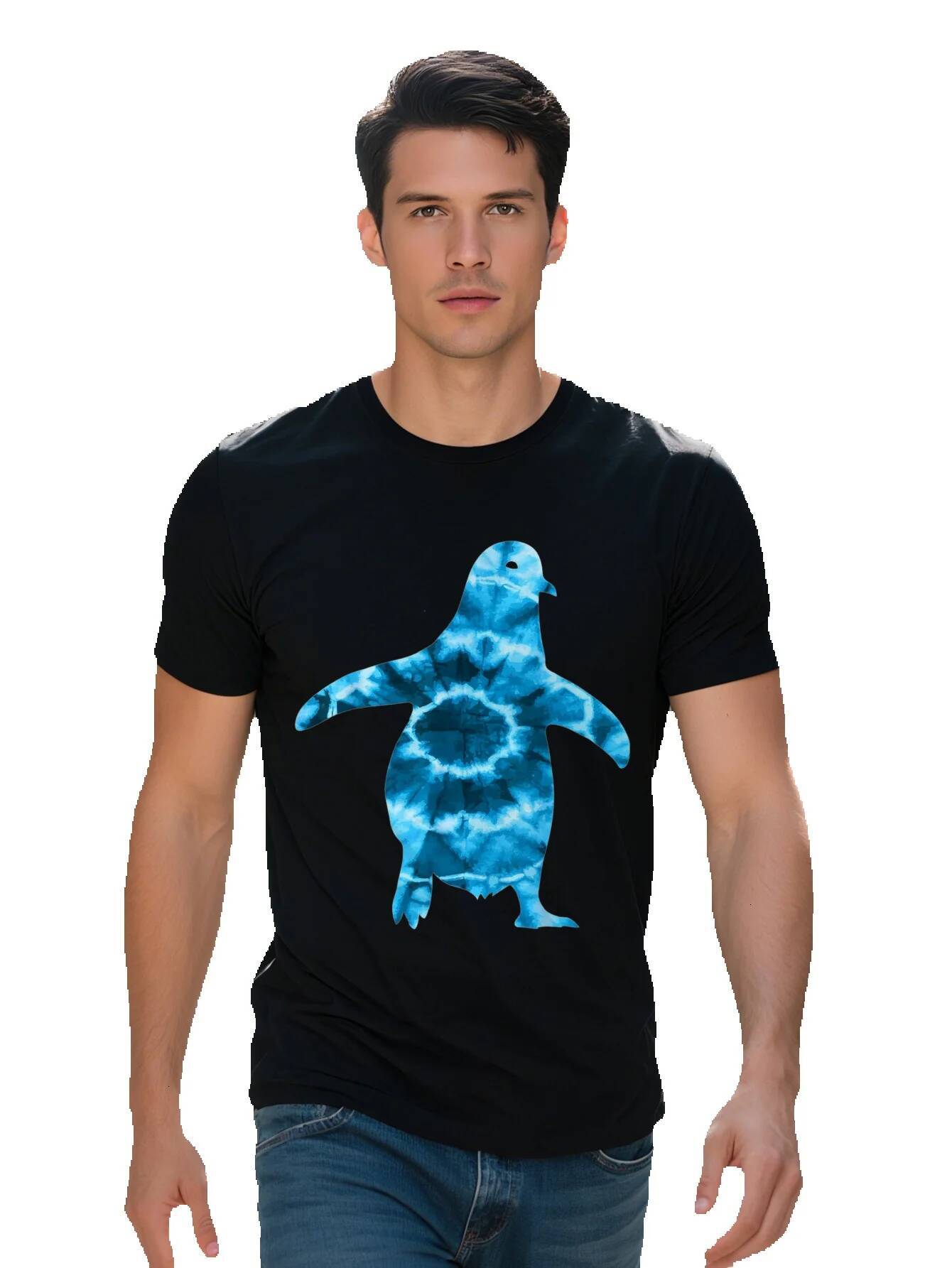 Penguin Tie Dye Pattern Lover Flightless Bird Antarctica T Shirt 23daa