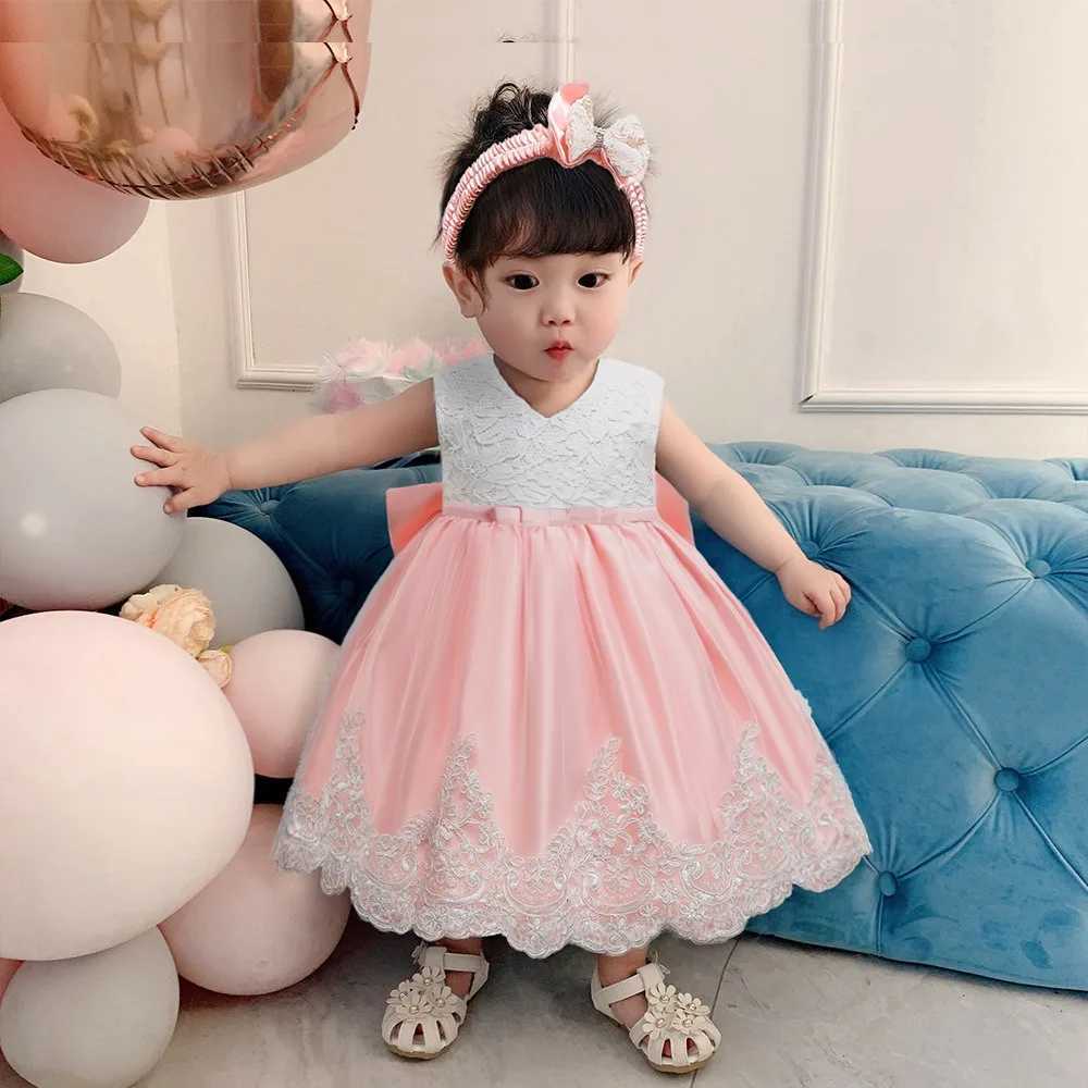 Fairy Party Kids Dress Summer Lace Vintage Casual Dance Wear Stage Show Baby Flower Girl Dress Kids Clothes Childrens Clothing W250811