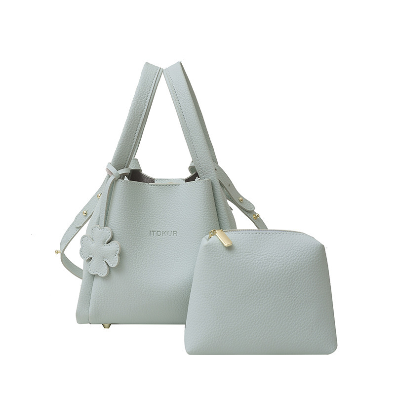 Lychee Pattern Bucket Niche Basket Handheld Women's New Simple Single Shoulder Crossbody Mother Bag ddmymoon