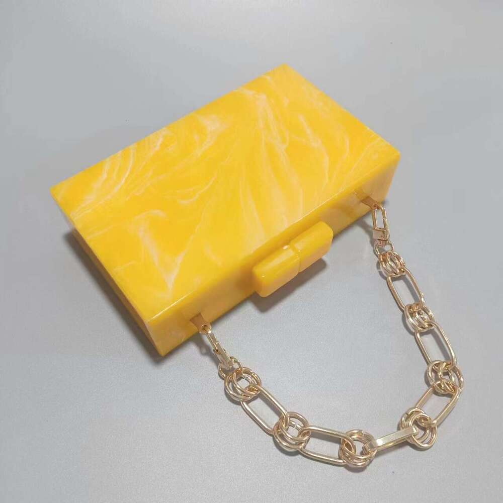 Hot-selling New Yellow Acrylic Evening Clutch Shoulder Crossbody Wedding Fashion Women's Bag