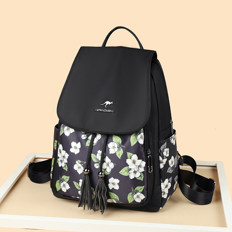Fashion Printed Oxford Cloth for Women 2025 New Korean Style Casual Travel Large Capacity Ladies Backpack School Bag ddmymoon