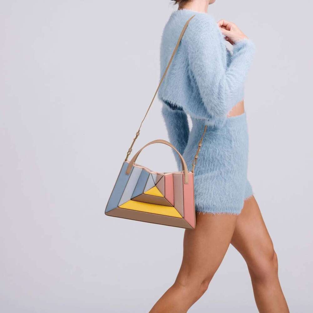 Fashion Panelled Women Handbags Patchwork Shoulder Bags Pu Leather Crossbdoy Bag Small Tote Trend Female Purses 2025