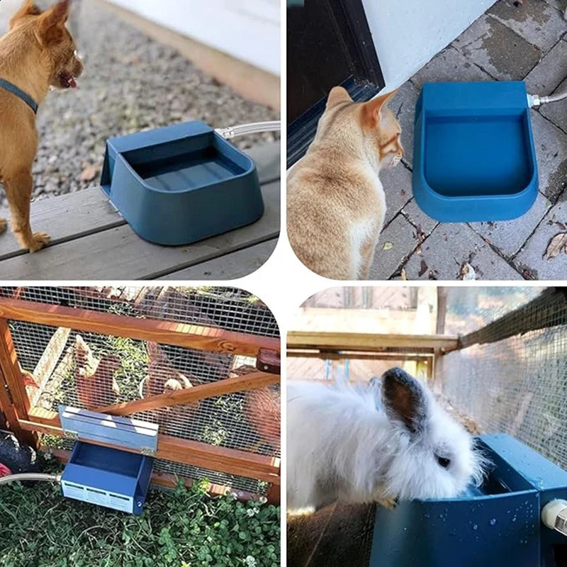 Dog Automatic Water Bowl Dispenser with 1.5m Water Hose 2L Outdoor Auto Fill Pet Water Dispenser for Animal Cat Chickens Rabbits 250805