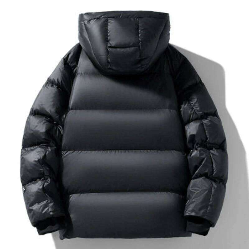 Men's Women's Short 2024 Winter Burst Couples Wear Black Gold Hooded White Duck Down Warm Fashion Trend Casual Daily Coat