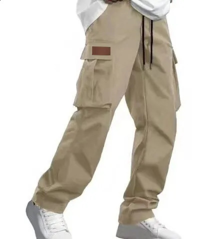 Mens multi pocket workwear pants European and American high street trendy retro casual leggings mens 250809