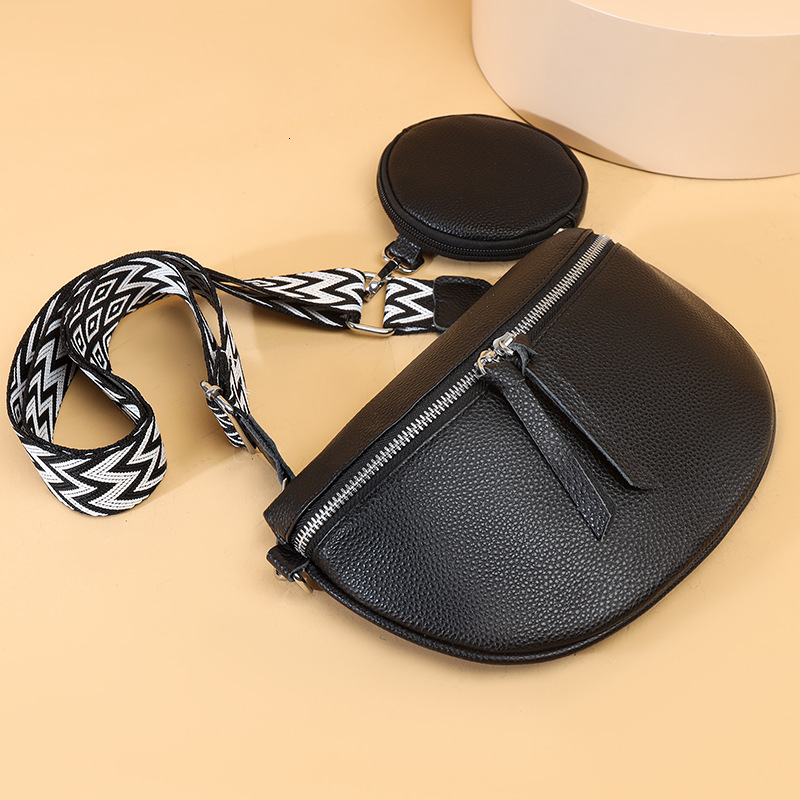 Top Layer Cowhide for Women 2025 New Fashion Chest Single Shoulder Crossbody Trendy Saddle Genuine Leather Women's Bag ddmymoon