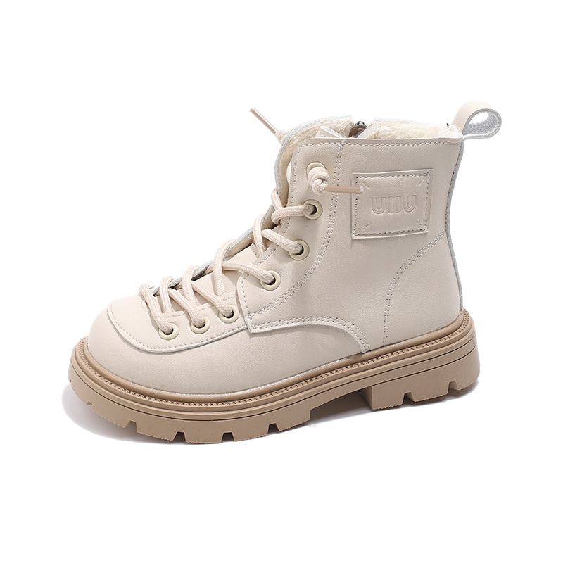 Boys Boots Girl Toddler Waterproof Non Slip Winter Boots Children Leather Plush Shoes Cutefeet Fashion Kid Boots Sizes 23 - 35