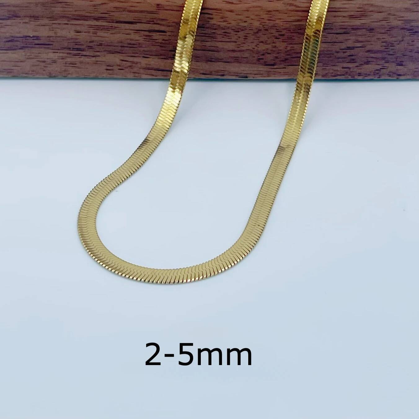 2mm 3mm 4mm 5mm Minimalist Snake Chain Necklace Choker Stainless Steel Herringbone Gold Color Jewelry For Women and Men