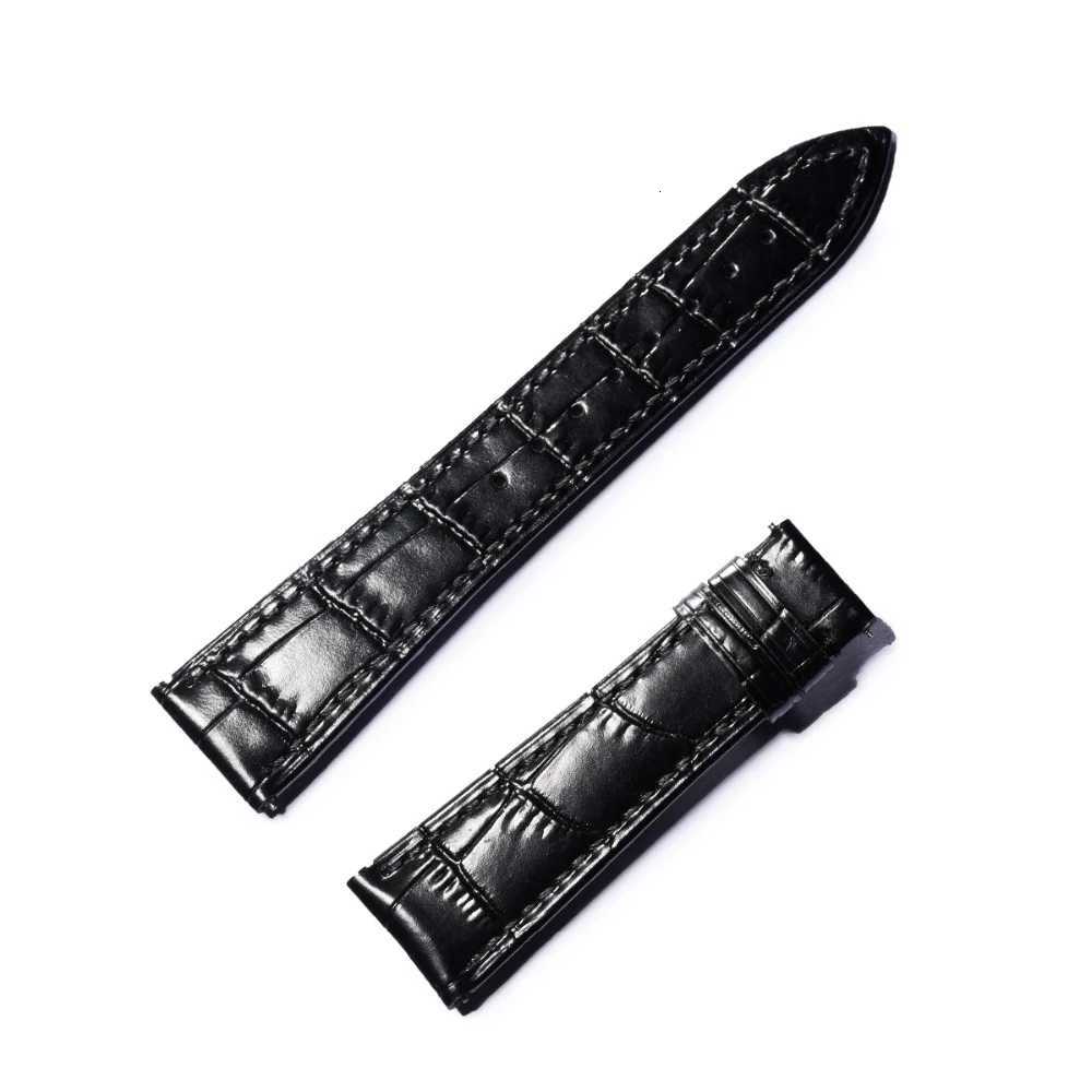 Reef Tiger/RT 20mm Genuine Leather Watch Band Black Brown Men Watch Strap Accessories Crocodile Pattern Watch Strap RGA195 W250811